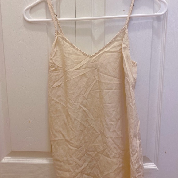 Aritzia Dresses & Skirts - Wilfred Cream Spaghetti Strap Dress